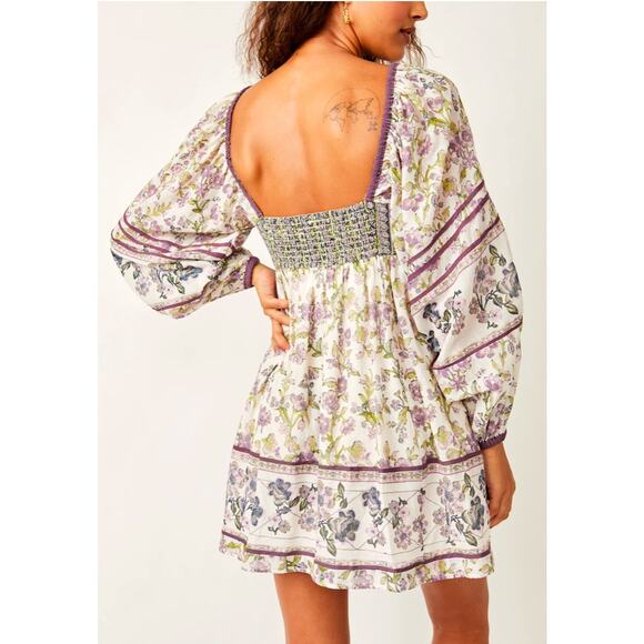 Free People Endless Afternoon Mini Babydoll Tea Dress Small NWT - Picture 2 of 5